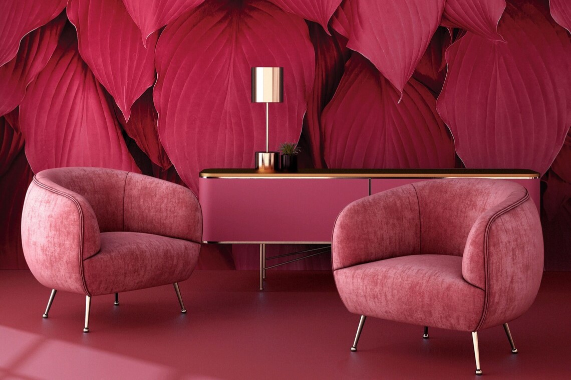 Viva Magenta chairs and sideboard
