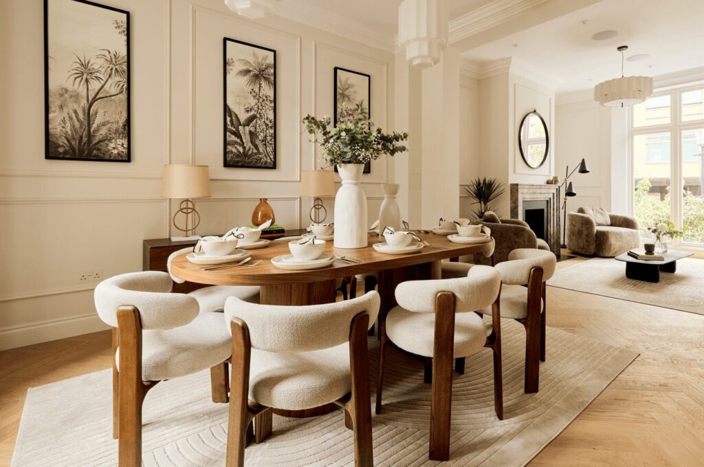 London home stager transformation of a Kensington living room, styled to enhance space, light, and buyer appeal
