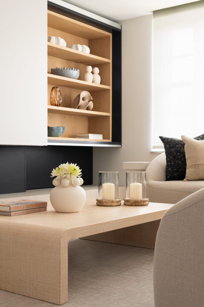 london furniture package for kensington apartment with luxury neutral interior styling