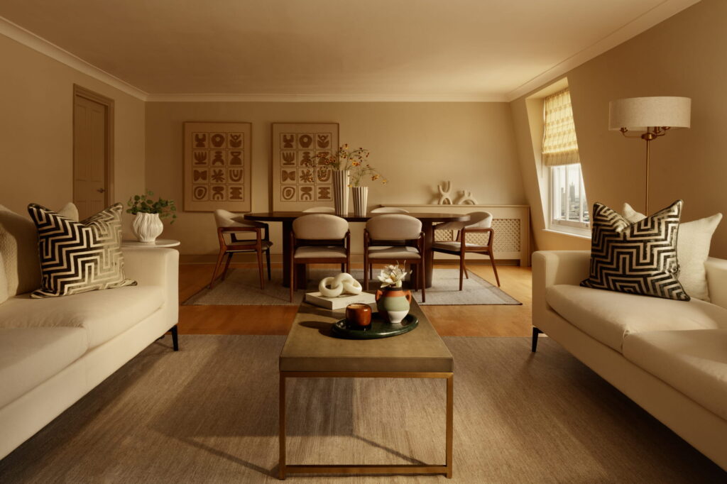 before and after home staging kensington apartment luxury styling