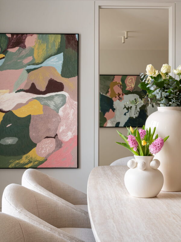 dining room interior design scheme for london kensington furniture package with bespoke artwork